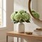 4 Pack 22" Real-Touch Green Hydrangea – 7" Diameter Faux Flower, Lifelike Silk Bloom for Home Décor, Wedding, Centerpiece, DIY Arrangements